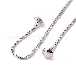 Fungo in ottone con catenelle lunghe orecchini pendenti&nbsp;EJEW-G308-01P