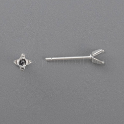 Montature per orecchini a griffe in acciaio inossidabile 304&nbsp;STAS-O098-06S-01