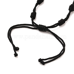 Fabbricazione di braccialetto intrecciato regolabile in cordoncino di nylon&nbsp;AJEW-JB00758-05