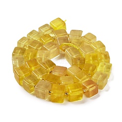 Natürliche gelbe Fluorit Perlen Stränge&nbsp;G-G053-B07-01