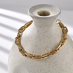 304 Edelstahl Kaffeebohnen-Kettenarmbänder für Frauen und Männer&nbsp;BJEW-F488-27G