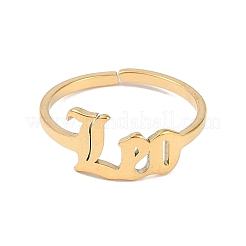 Ionenplattierung (IP) 304 Edelstahl Konstellation offener Manschettenring für Frauen&nbsp;RJEW-C097-01G-02
