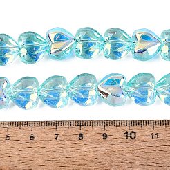 Galvanisieren transparente Glasperlen Stränge&nbsp;EGLA-N056-01A-03