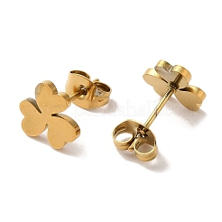 Pendientes de botón de acero inoxidable 304 con revestimiento al vacío de PVD&nbsp;EJEW-Z040-23G