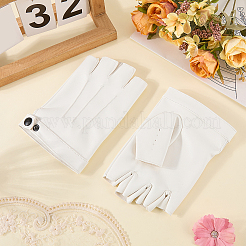 Kunstleder mit Eisen Halbfingerhandschuhe&nbsp;AJEW-WH20006-425