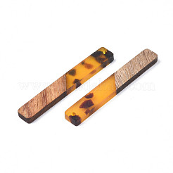 Grands pendentifs en résine et bois de noyer&nbsp;RESI-N025-019-C01