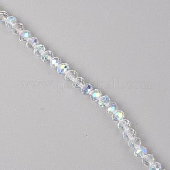 Fili di perline sfaccettate di vetro&nbsp;GLAA-WH0025-62C-02