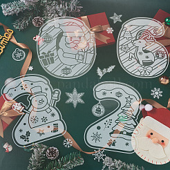 297 x statische Weihnachtsaufkleber aus PVC.&nbsp;DIY-TA0014-49B
