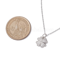 Collane con ciondolo con ciondoli e ciondoli in ottone con micro pavè di zirconi cubici&nbsp;NJEW-JN04958-02