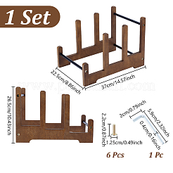 Musikplatten-Organizer aus Holz&nbsp;ODIS-WH0043-181