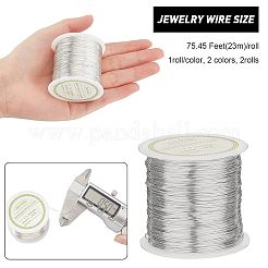 2 rouleau de fil de cuivre rond de 2 couleurs pour l'artisanat et les perles&nbsp;CWIR-FG0001-03B