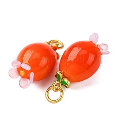 Manuelle Bunte Malerei Anhänger & Charms&nbsp;LAMP-Z012-01G-05