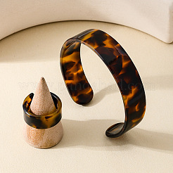 Armreif- und Fingerring-Sets aus Acryl mit Leopardenmuster für Damen&nbsp;FS-WG722C5-01