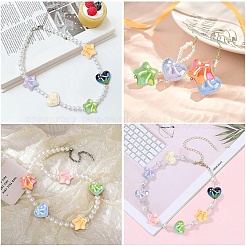 20 pièces 2 styles placage uv perles acryliques opaques&nbsp;OACR-YW0004-56