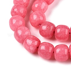 Gefärbt natürlichen weißen Jade Perlen Stränge&nbsp;G-T138-S16