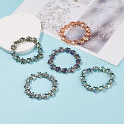 Pulsera elástica con cuentas de estrella de vidrio para mujer&nbsp;BJEW-JB08273