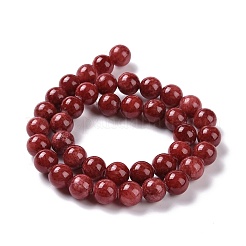Gefärbt natürliche Jade Perlen Stränge&nbsp;G-D434-10mm-08-1