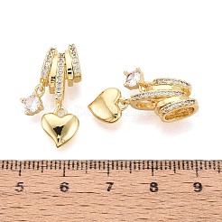 Pendentifs en laiton zircon cubique transparent&nbsp;X-KK-T075-88G