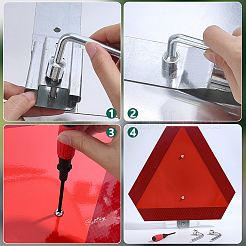 Señales de advertencia de cola de vehículo de movimiento lento de aluminio&nbsp;FIND-WR0013-16