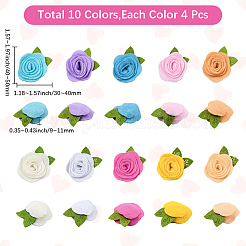 40 Stück 10 Farben Blumen-Vlies-Zubehör&nbsp;DIY-CY0001-73A
