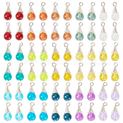 90 stücke 15 stile legierung glas anhänger&nbsp;PALLOY-TA00166