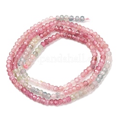 Colliers de perles de tourmaline multicolores naturelles à dégradé de couleurs&nbsp;G-D110-E02-02