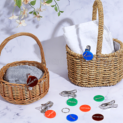 1 Beutel Wäschesortierclips aus Acryl mit Etiketten&nbsp;AJEW-PH0010-13