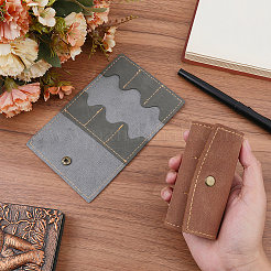 2 porte-carte SD en cuir PU 2 couleurs avec 6 emplacements pour cartes&nbsp;AJEW-CL0002-70A