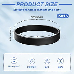 24 Stück Silikon-Armband&nbsp;BJEW-CN0001-20