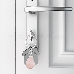 Natürlicher Rosenquarz keychain&nbsp;G-DC0001-24