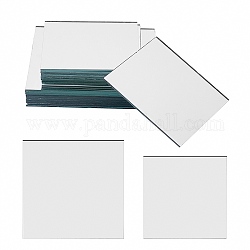 Quadratischer Glasspiegel, zum Falten von Kompaktspiegelabdeckungsformen, weiß, 76~100x76~100x1.5 mm, 20 Stück / Set