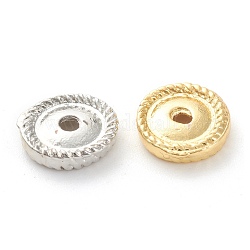 Rack Plating Alloy Spacer Beads, Lead Free & Cadmium Free, Long-Lasting Plated, Flat Round, Mixed Color, 8x2mm, Hole: 1mm