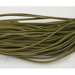 Wool Cord, Olive, 3x1mm, 1m/strand, 250strands
