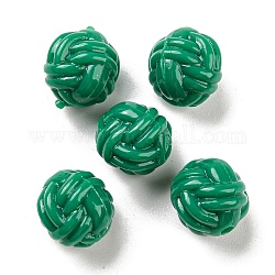 Abalorios acrílicos opacos, forma de bola de lana, verde mar, 11mm, agujero: 1.8 mm, 770 unidades / 500 g