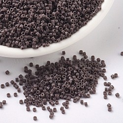 MIYUKI Delica Beads, Cylinder, Japanese Seed Beads, 11/0, (DB0735) Opaque Dark Mauve, 1.3x1.6mm, Hole: 0.8mm, about 2000pcs/bottle, 10g/bottle