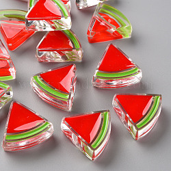 Transparenten Lack Acryl-Perlen, Wassermelone, rot, 23.5x25.5x9 mm, Bohrung: 3.5 mm