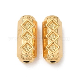 304 Stainless Steel Beads, Tube, Real 18K Gold Plated, 18.5x7.5x6.5mm, Hole: 2mm