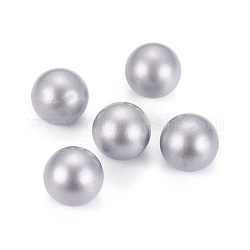 Perles de boule ajustement pendentif de cage en laiton, sans trou, grises , 16mm