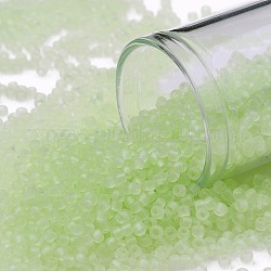 Toho runde Saatperlen, japanische Saatperlen, (15f) transparenter Frost-Zitrus-Spritz, 11/0, 2.2 mm, Bohrung: 0.8 mm, ca. 5555 Stk. / 50 g