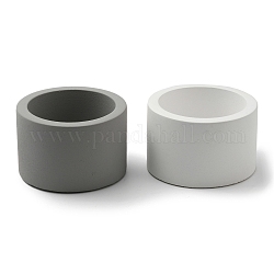 Fingerinspire 2pcs 2 Farben Kerzenbecher aus Zement, für Werkzeuge zur Kerzenherstellung, Kolumne, Mischfarbe, 8.1x5.35 cm, Innendurchmesser: 6.3 cm, 2 stück / farben