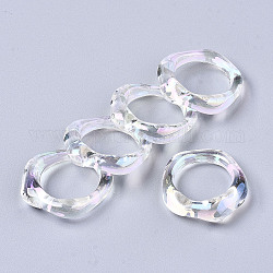 透明樹脂指輪  ABカラーメッキ  クリアAB  usサイズ6 3/4(17.1mm)