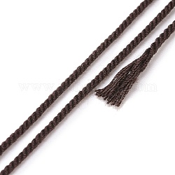 Cordón de algodón, cuerda trenzada, con carrete de papel, para colgar en la pared, artesanías, envoltorio de regalo, coco marrón, 1.2mm, alrededor de 27.34 yarda (25 m) / rollo