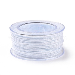 Cordón de algodón macramé, cuerda trenzada, con carrete de plástico, para colgar en la pared, artesanías, envoltorio de regalo, blanco, 1mm, alrededor de 30.62 yarda (28 m) / rollo