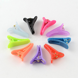 Plastic Alligator Hair Clip Findings, Mixed Color, 29x8mm