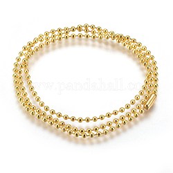 Stainless Steel Ball Chain Necklace Making, Golden, 22.5 inch(57.2cm), 2.5mm