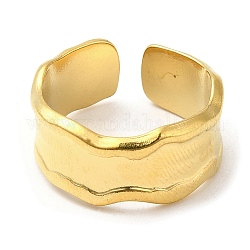 304 открытое кольцо из нержавеющей стали, золотые, размер США 6 1/4 (16.7 мм)