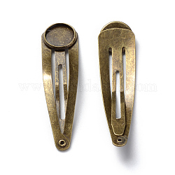 Accessoires de pince à cheveux fer à repasser, avec plateau en laiton, bronze antique, Plateau: 16 mm, 62x18mm