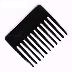 Plastic Combs, Wide Tooth Comb, Single Side Big Size Comb, Men's Hair Care Tool, Hair Massage Oil Comb, Black, 7x8.5cm