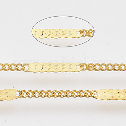 Железные цепи с латунным покрытием, витые цепочки, с катушкой, золотые, 2x1.6x0.4 мм, около 39.37 фута (12 м) / рулон