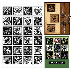 PVC-Briefmarken, für diy scrapbooking, Fotoalbum dekorativ, Karten machen, Briefmarkenblätter, Filmrahmen, Insekten, 21x14.8x0.3 cm
